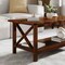 Flash Furniture Jasper Farmhouse Style Solid Wood Coffee Table w/X-Frame Design and Lower Shelf in Walnut LFS-2007-WAL-GG - alternate 10